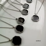 مجموعه گردنبندهای حرارتی هشت ضلعی نورژین با زنجیر ونزی و دیپلمات