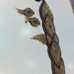 ست کمربند و سرآستین سیاه وطلایی