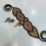 ست کمربند و سرآستین سیاه وطلایی هدیه