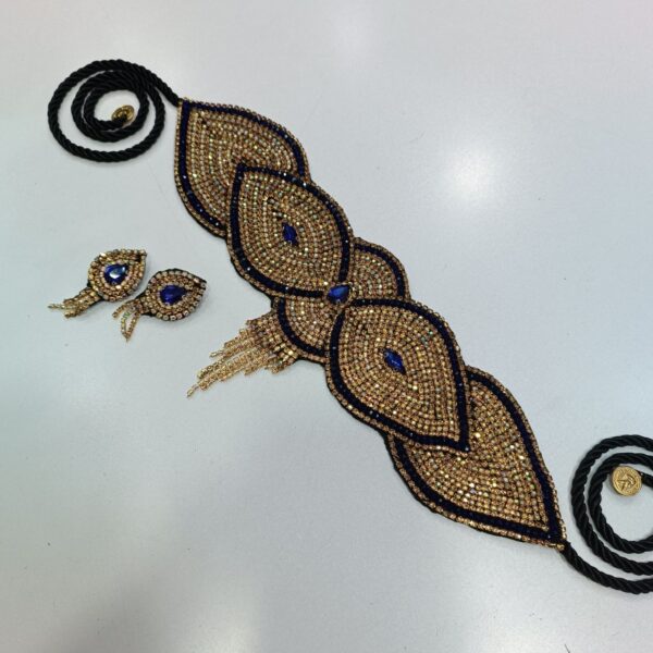 ست کمربند و سرآستین سیاه وطلایی هدیه