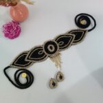 ست کمربند و سرآستین سیاه خاص و زیبا