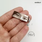 گردنبند حکاکی چشم یار به صورت یک طرفه و استیل