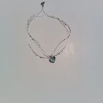 گردنبند ریسه ای با پلاک قلب