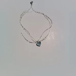 گردنبند ریسه ای با پلاک قلب