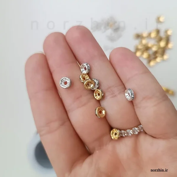 رینگ بین مهره ای نگین دار برای تسبیح