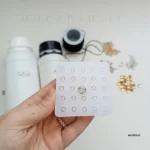 قالب سیلیکونی ساخت مهره تسبیح رزینی با مهره داخل قالب موی یار